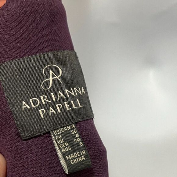 ✨ Adrianna Papell One-Shoulder Evening Gown – Size 4 ✨ - Picture 5 of 13